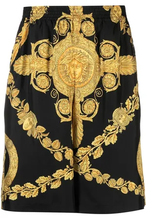 VERSACE Shorts aus Seide mit Barocco-Print