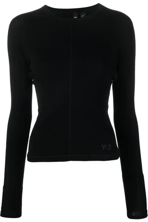 Y-3 Langarmshirt mit Logo-Print