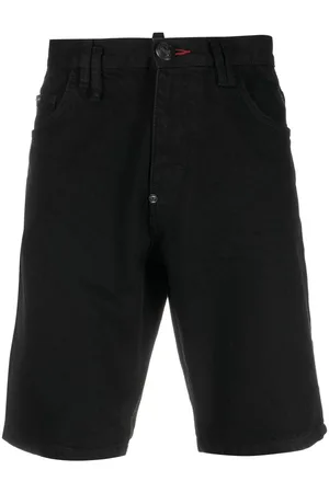 Philipp Plein Halbhohe Jeans-Shorts