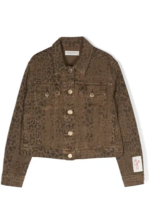 Golden Goose Jeansjacke mit Leoparden-Print