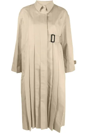 SACAI Asymmetrischer Trenchcoat mit Falten