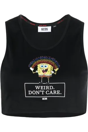 GCDS Cropped-Top mit grafischem Print