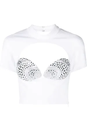 AREA T-Shirt mit Kristallen