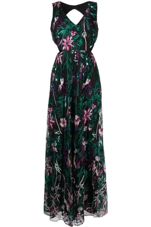 Marchesa Notte Besticktes Abendkleid mit Cut-Outs