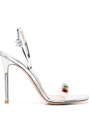 Gianvito Rossi Ribbon Candy Sandalen mit Kristallen 105mm