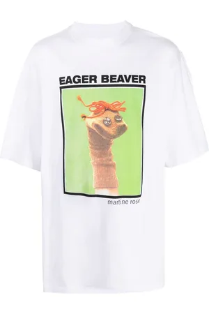 MARTINE ROSE T-Shirt mit "Eager Beaver"-Print