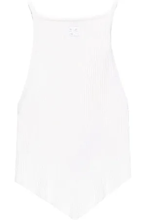 Courrèges Pointy Tanktop aus Rippstrick