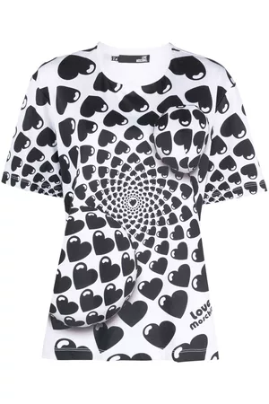 Love Moschino Damen Shirts - T-Shirt mit Herz-Print