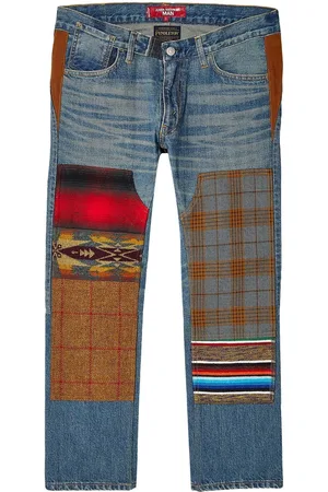 JUNYA WATANABE Halbhohe Jeans im Patchwork-Look