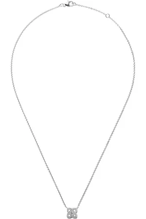 De Beers 18kt Weißgoldhalskette mit Diamanten
