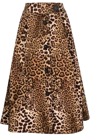Carolina Herrera Damen Bedruckte Röcke - A-Linien-Rock mit Leoparden-Print