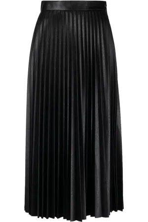 Maison Margiela Faltenrock aus Faux-Leder
