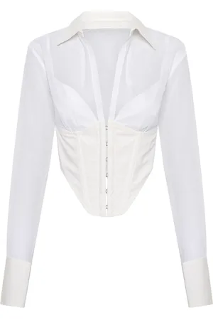 DION LEE Transparentes Hemd