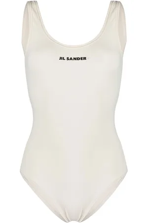 Jil Sander Badeanzug mit Logo-Print