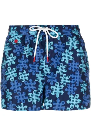 Kiton Badeshorts mit Logo-Print