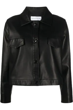 INÈS & MARÉCHAL Cropped-Jacke aus Leder
