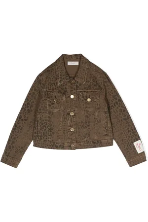 Golden Goose Jeansjacke mit Leoparden-Print