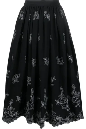 Erdem Midirock mit Blumenstickerei