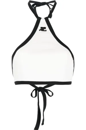 Courrèges Zweifarbiges Neckholder-Top