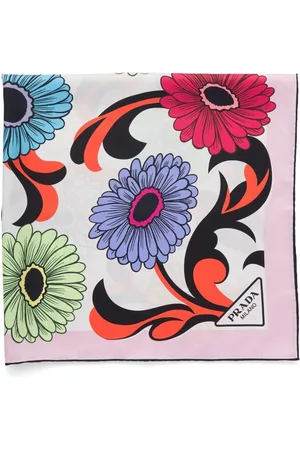 Prada Schal mit Blumen-Print