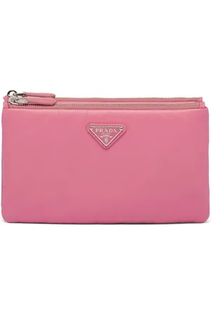 Prada Clutch mit Logo-Schild