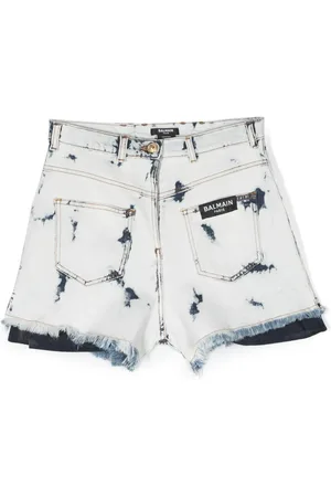 Balmain Kurze Jeans-Shorts mit Bleach-Effekt