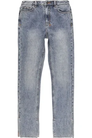 KSUBI Halbhohe Straight-Leg-Jeans