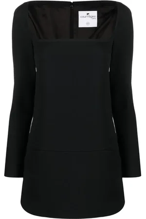 Courrèges Minikleid mit eckigem Ausschnitt