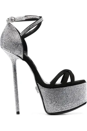 Philipp Plein Plateau-Sandalen mit Kristallen 160mm