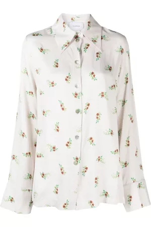 Sleeper Damen Print Blusen - Pyjama-Oberteil mit Blüten-Print