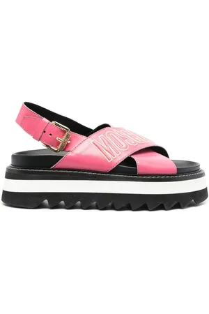 Moschino Plateau-Sandalen mit Logo