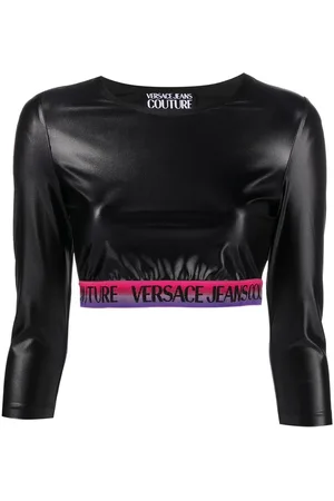 VERSACE Cropped-Oberteil mit Logo
