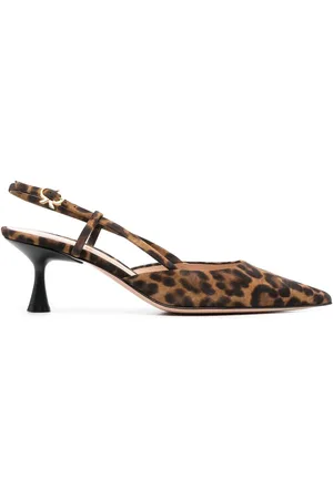 Gianvito Rossi Slingback-Pumps mit Leoparden-Print