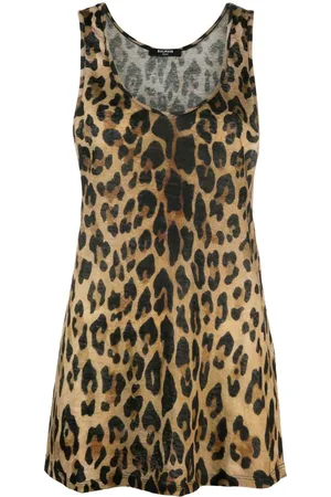 Balmain Oberteil mit Leoparden-Print