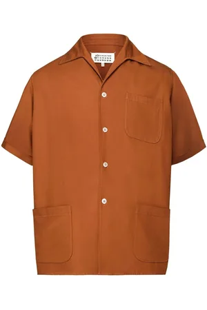 Maison Margiela Kurzärmeliges Tweed-Hemd