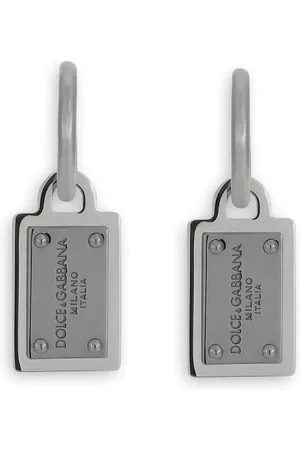 Dolce & Gabbana Hängeohrringe mit Logo-Schild