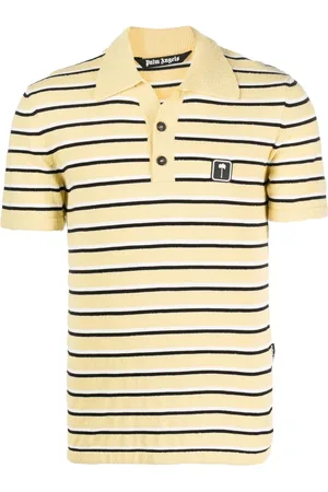 Palm Angels Gestreiftes Poloshirt aus Frottee