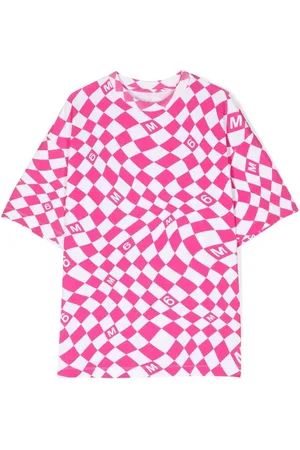Maison Margiela T-Shirt mit verzerrtem Schachbrettmuster