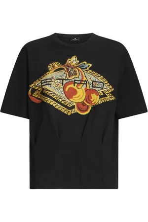 Etro T-Shirt mit Logo-Applikation