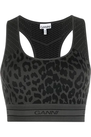 Ganni Bralet mit Leoparden-Print