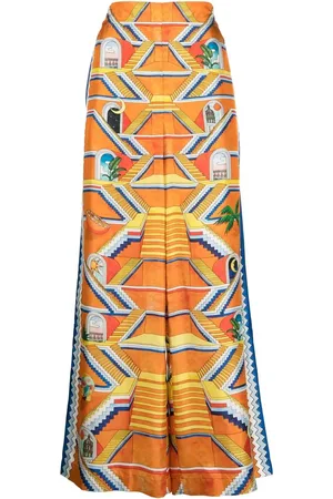 Casablanca Weite Escalier Infini Seidenhose