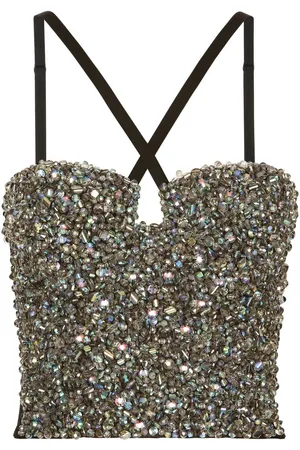 Dolce & Gabbana KIM DOLCE&GABBANA Korsett-Top mit Strassverzierung