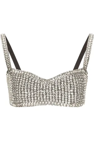 Dolce & Gabbana KIM DOLCE&GABBANA Cropped-Top mit Strassverzierung