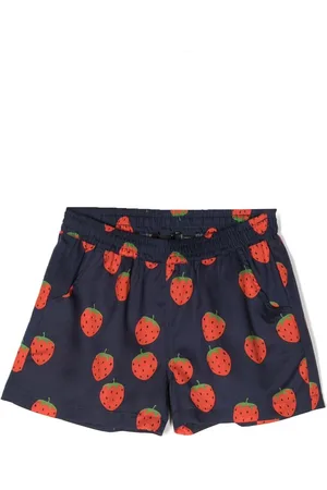 Mini Rodini Shorts mit Erdbeeren-Print