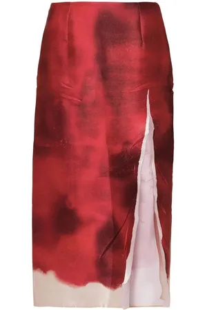 Prada Midirock mit abstraktem Print