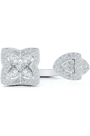De Beers 18kt Enchanted Lotus Weißgoldring mit Diamanten