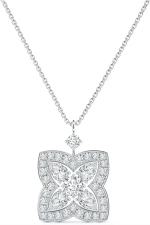 De Beers 18kt Weißgoldhalskette mit Diamanten