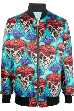 Philipp Plein Bomberjacke mit Tattoo-Stickerei