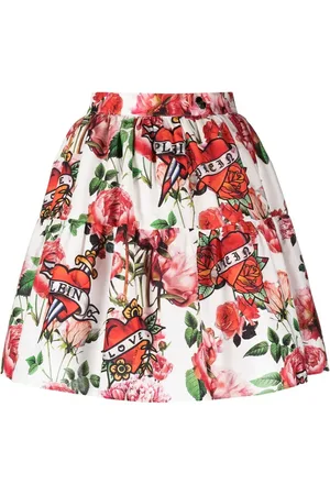 Philipp Plein Midirock mit Blumenmuster