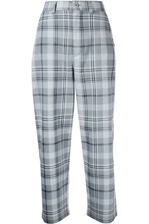 Chocoolate Cropped-Hose mit Karomuster